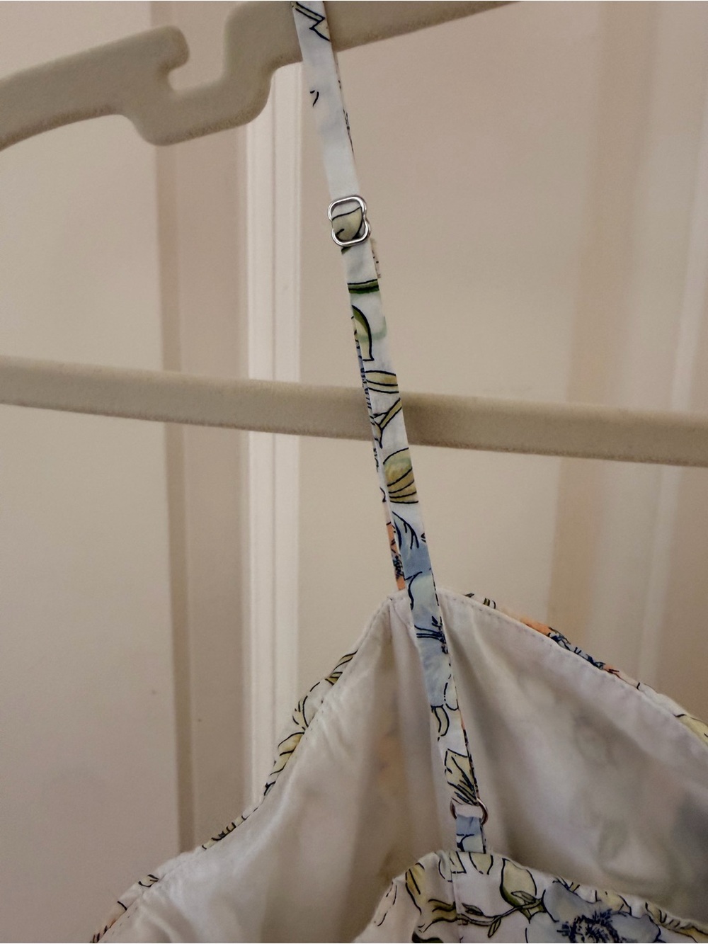 J. Crew White Floral Spaghetti-Strap Buttom down cotton Maxi Dress - Picture 6 of 8